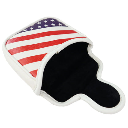 PU Leather USA Flag Golf Square Mallet Putter Club Cover Headcover Golf Accessorise FoneFunShop   