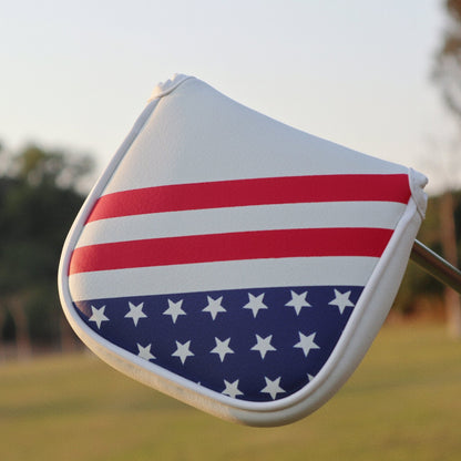 PU Leather USA Flag Golf Square Mallet Putter Club Cover Headcover Golf Accessorise FoneFunShop   