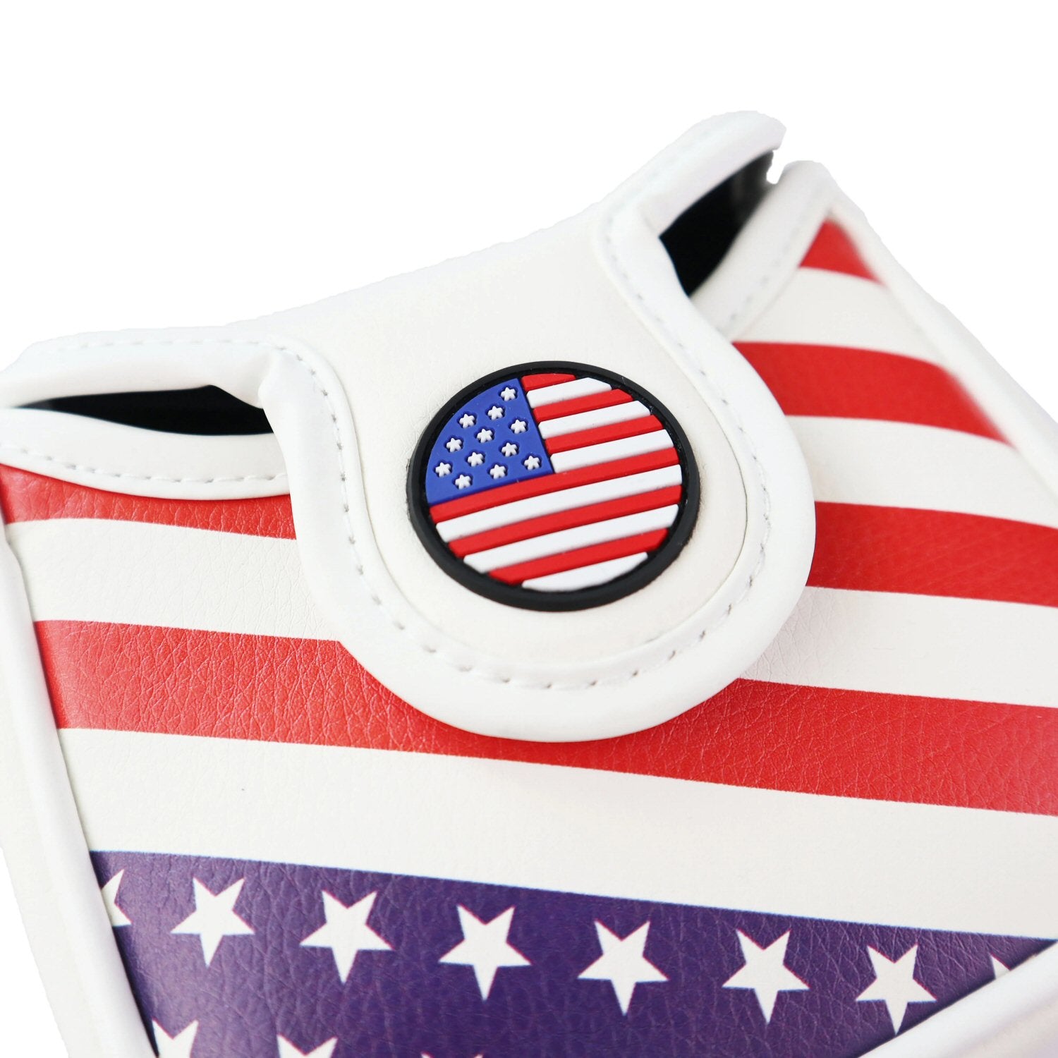 PU Leather USA Flag Golf Square Mallet Putter Club Cover Headcover Golf Accessorise FoneFunShop   