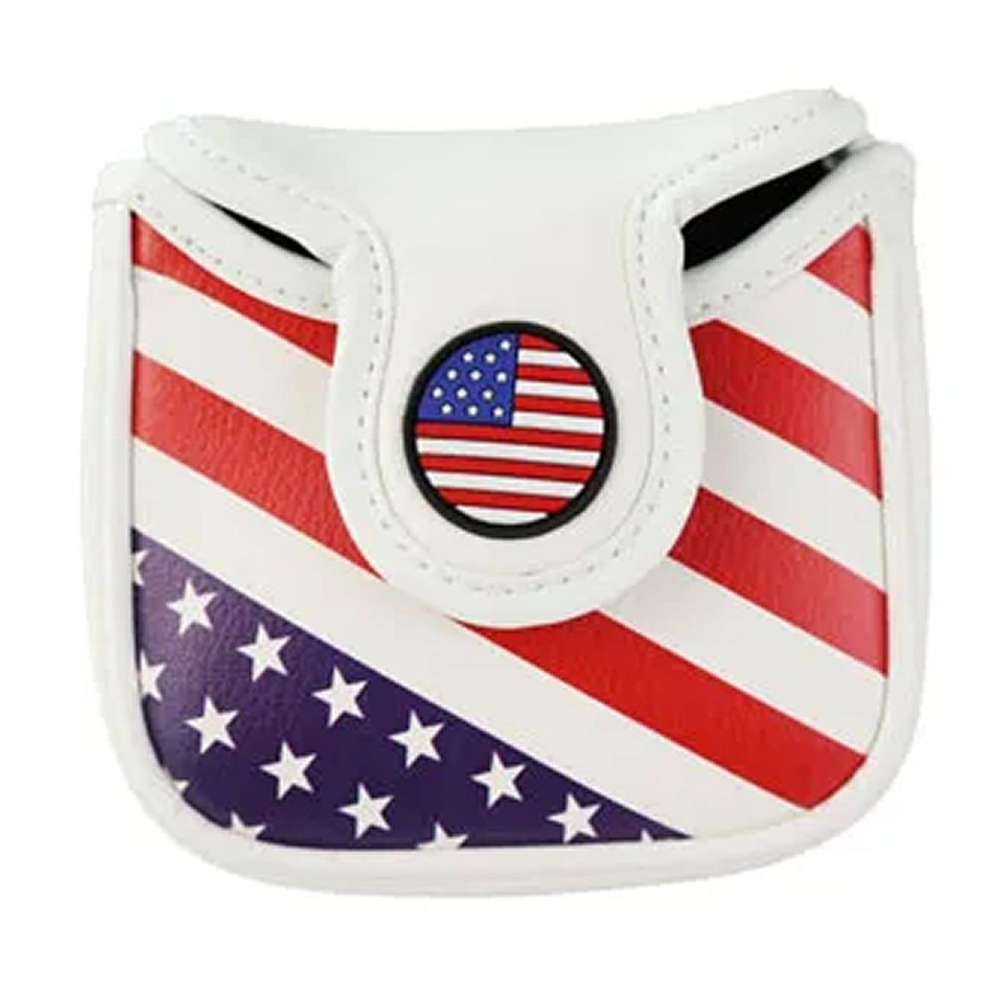 PU Leather USA Flag Golf Square Mallet Putter Club Cover Headcover Golf Accessorise FoneFunShop   