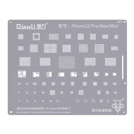 Reballing Stencil For iPhone 12 / 12 Mini / 12 Pro / 12 Pro Max QianLi Stencil FoneFunShop   