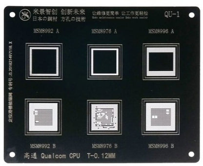 Reballing Stencil For MSM 8992A 8976A 8996A Qualcom CPU Mijing BGA qu1 Stencil FoneFunShop   