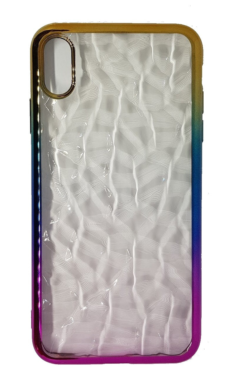 Silicone Case For iPhone X XS Rainbow Diamond Case Cover FoneFunShop   