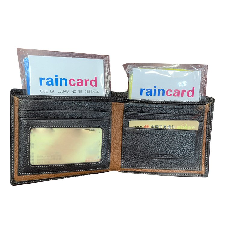 Pocket Poncho Rain Cards Pack of 5 Emergency Disposable For Your Wallet Rain Poncho FoneFunShop   