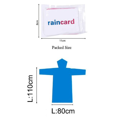 Pocket Poncho Rain Cards Pack of 5 Emergency Disposable For Your Wallet Rain Poncho FoneFunShop   