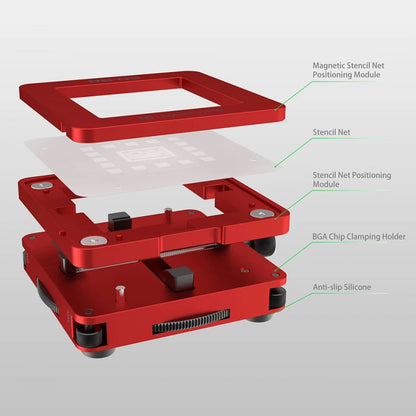 RB-03 Automatic Positioning Universal BGA Reballing Station Holder and Stencil Set Stencil FoneFunShop   