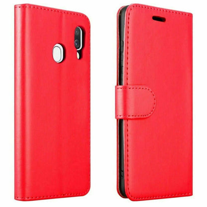 Case For Samsung S21 Plus S30 Plus PU Leather Flip Wallet Red Case Cover FoneFunShop   