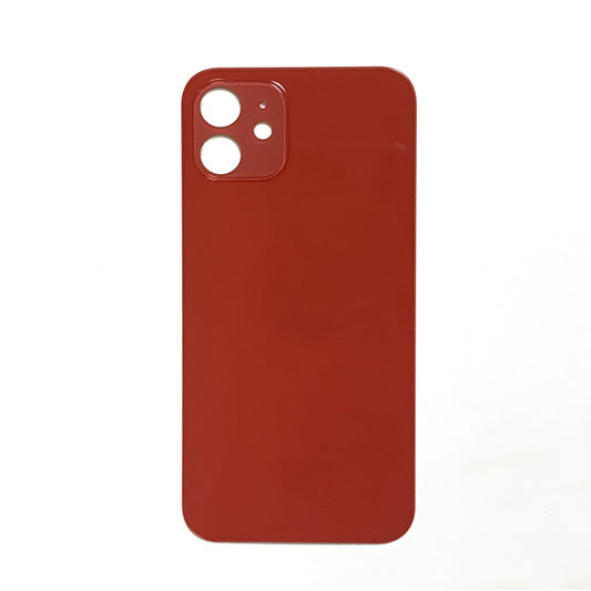 Glass Back For iPhone 12 Plain In Red Glass Back FoneFunShop   