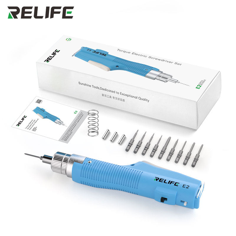 Relife E2 Rechargeable Electric Screwdriver Adjustable Torque Speed Phone Repair Screwdriver FoneFunShop