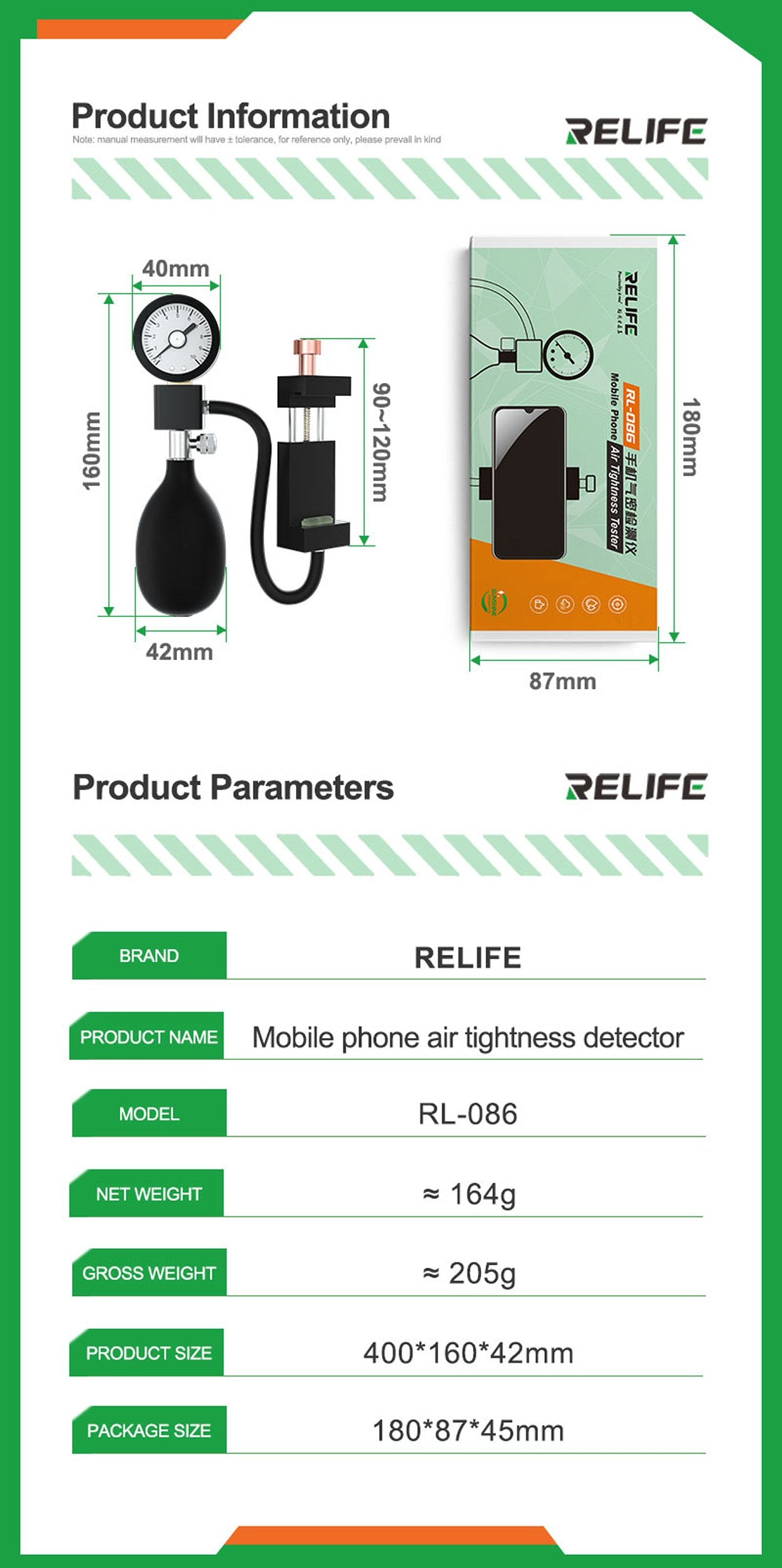 Phone Leak Detector Relife RL086 Air Tightness Waterproof For IPX 14Pro Relife FoneFunShop   