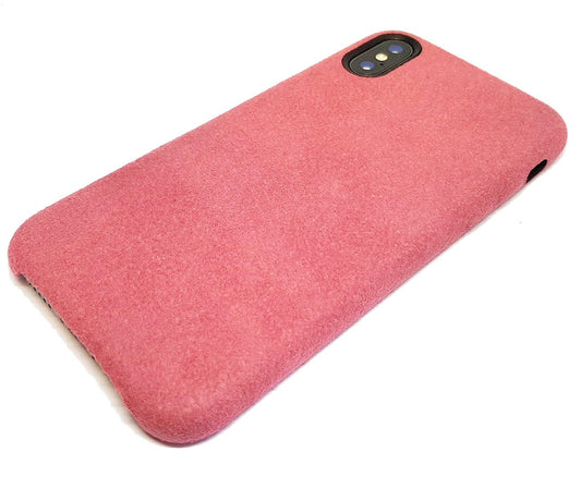 Case For iPhone X Smooth Velour Rose Pink Case Cover FoneFunShop   