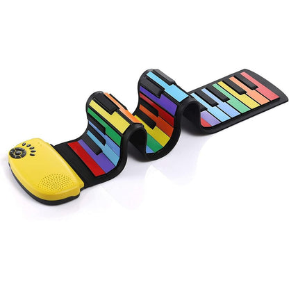 Roll up Piano 49 Key Portable Rainbow Piano FoneFunShop   