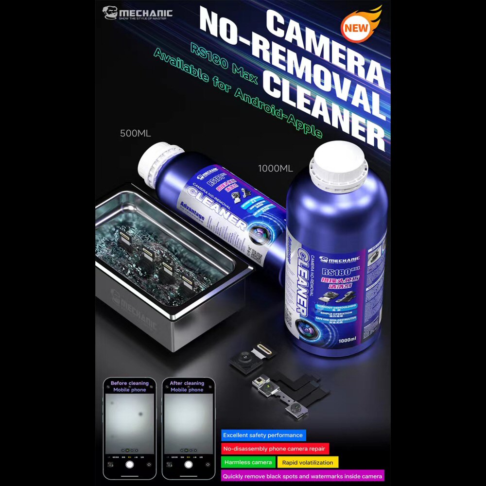 Mechanic RS180 Max Camera Module Cleaning Solution For Ultra Sonic Bath Mechanic FoneFunShop   