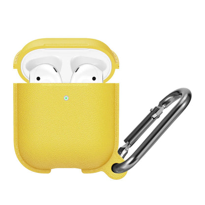 Case For Apple Airpods With Hanger And Hole For LED Yellow Case Cover FoneFunShop   