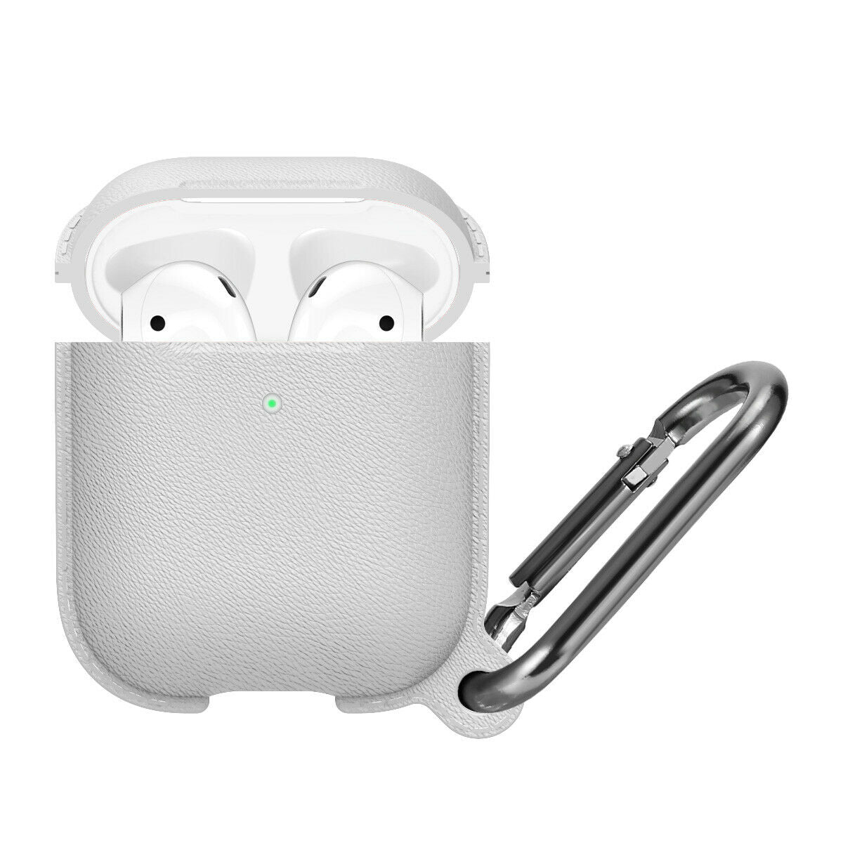 Case For Apple Airpods With Hanger And Hole For LED White Case Cover FoneFunShop   