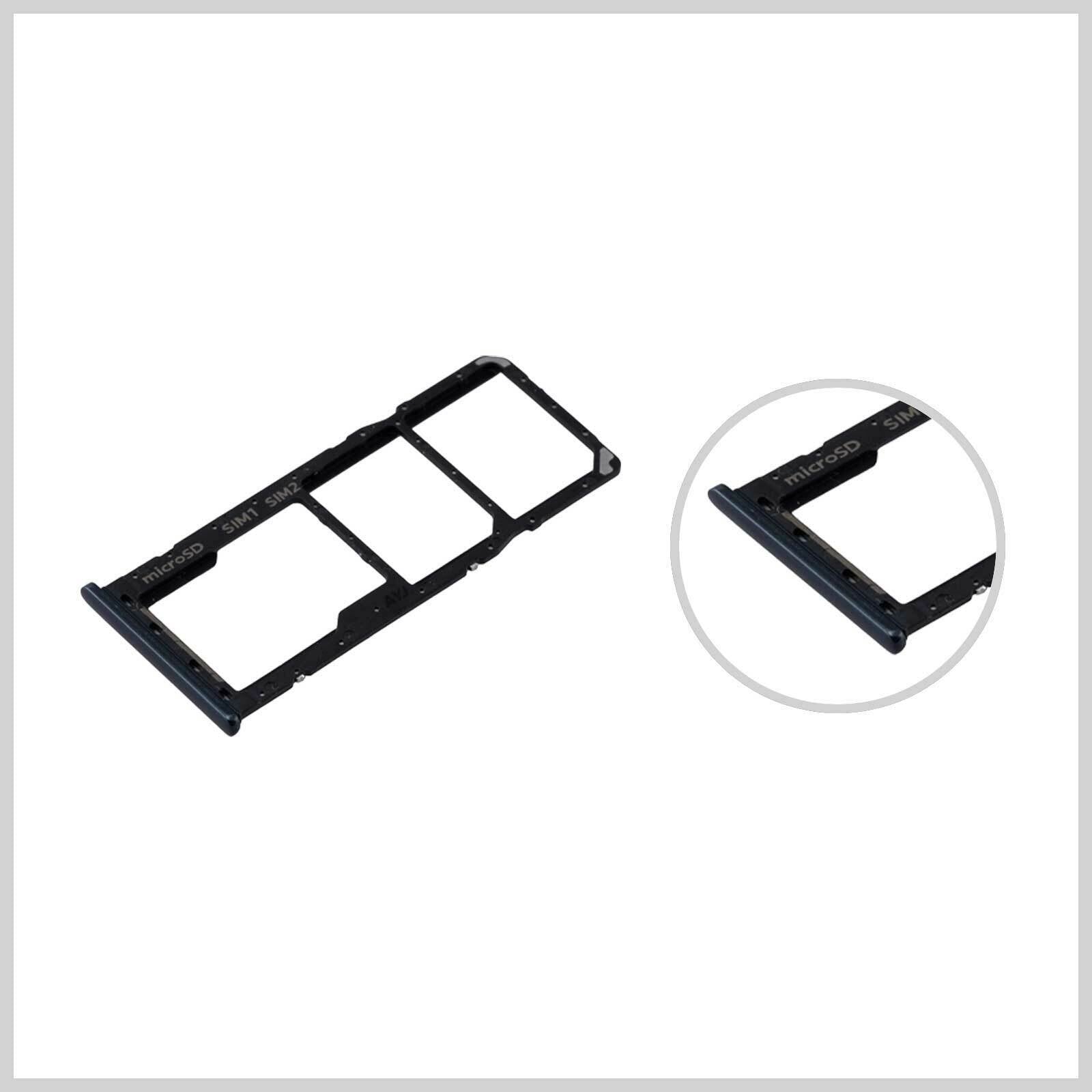 Sim Tray For Samsung A30F 305F in black Sim Tray FoneFunShop   