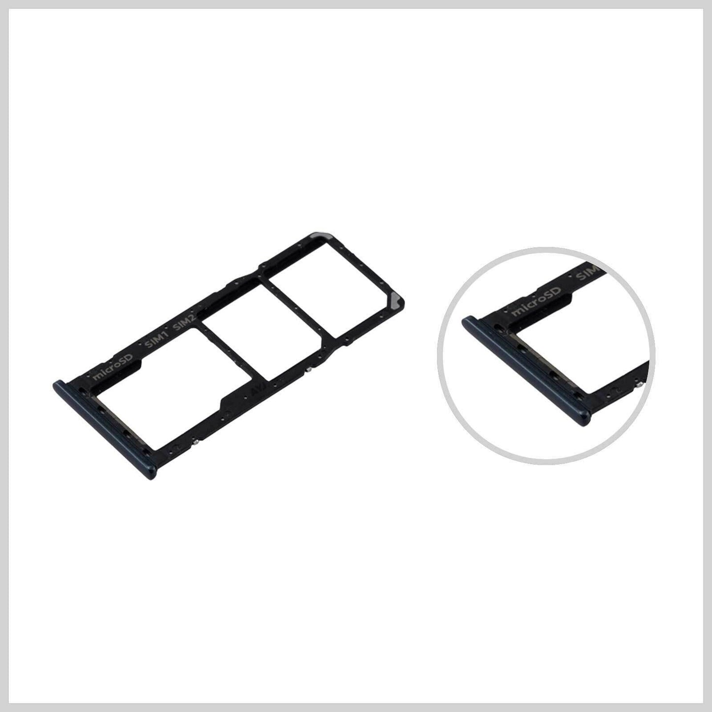 Sim Tray For Samsung A30s 307F in black Sim Tray FoneFunShop   