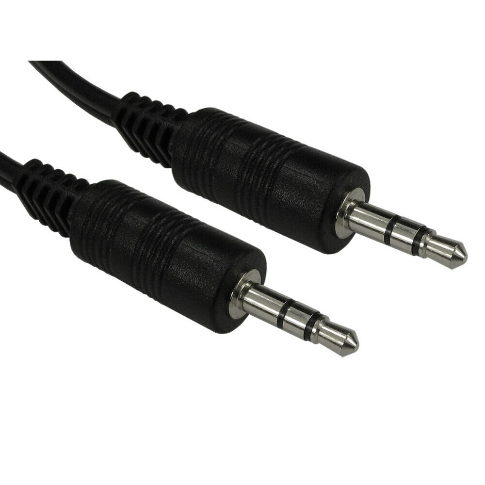 AUX Cable To 3.5mm Jack Audio 1.2m Long Black Budi Cable FoneFunShop   