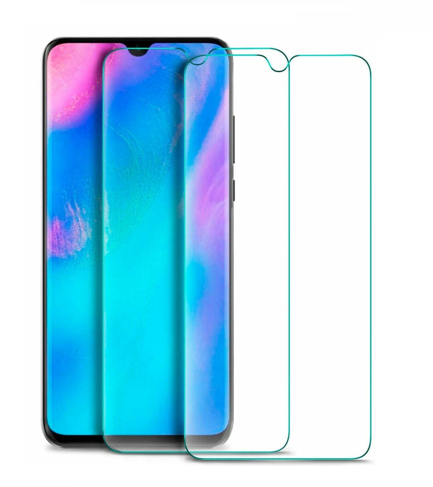 Screen Protector For Huawei P30 Lite Pack of 2 X Full Cover Glass Screen Protector FoneFunShop   