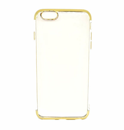 Case For iPhone 6s Plus Clear With Gold Trim and Gold Buttons Case Cover FoneFunShop   