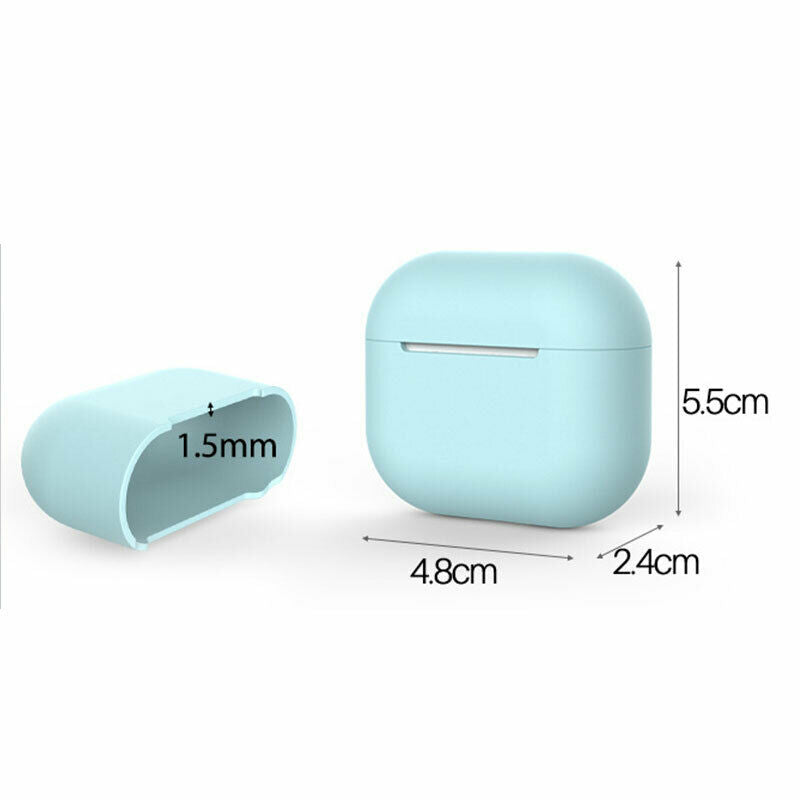 Case For Apple Airpod 3 Silicone Cover Skin in Blue Earphone Charger UK Case Cover FoneFunShop   