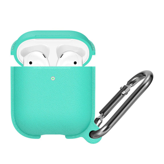 Case For Apple Airpods With Hanger And Hole For LED Mint Green Case Cover FoneFunShop   