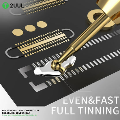 2UUL SC98 FPC Connector Reballing Solder Bar With 3 Gold Plated Ball Heads 2uul FoneFunShop   