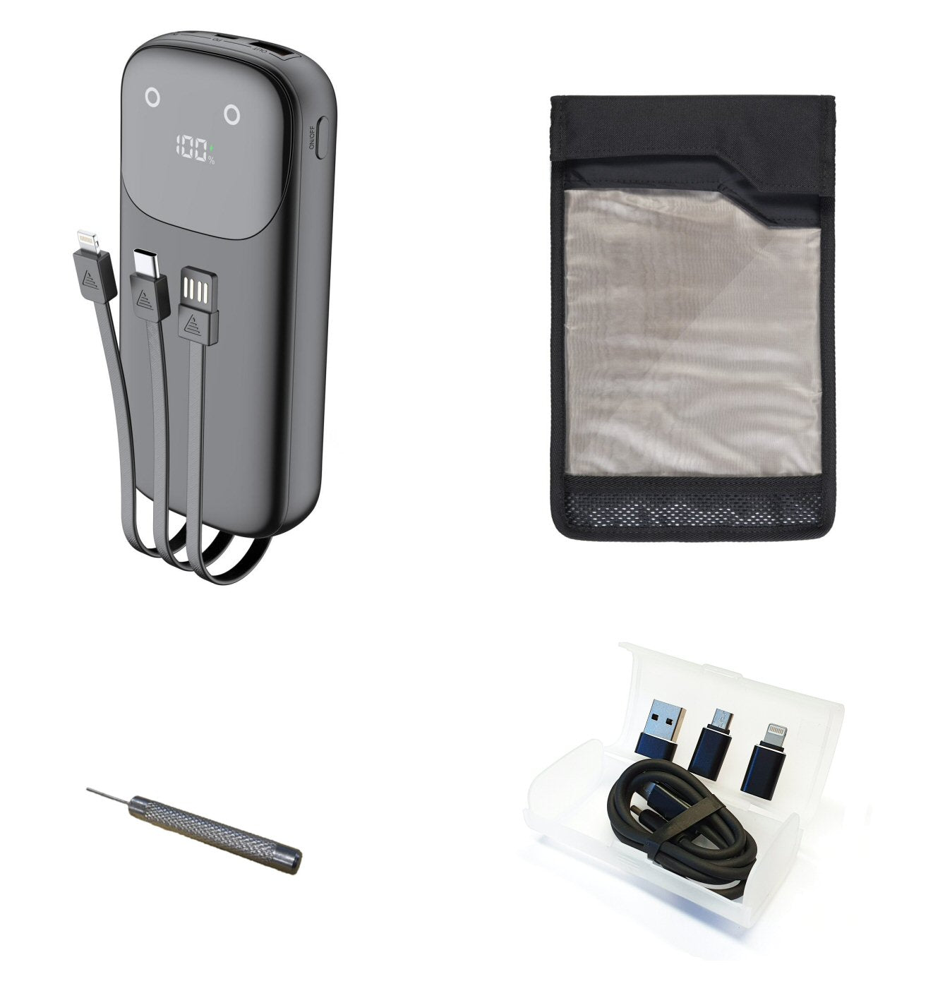 FoneFunShop Battery Powered Faraday Bag Seizure Kit (SK1)  FoneFunShop   