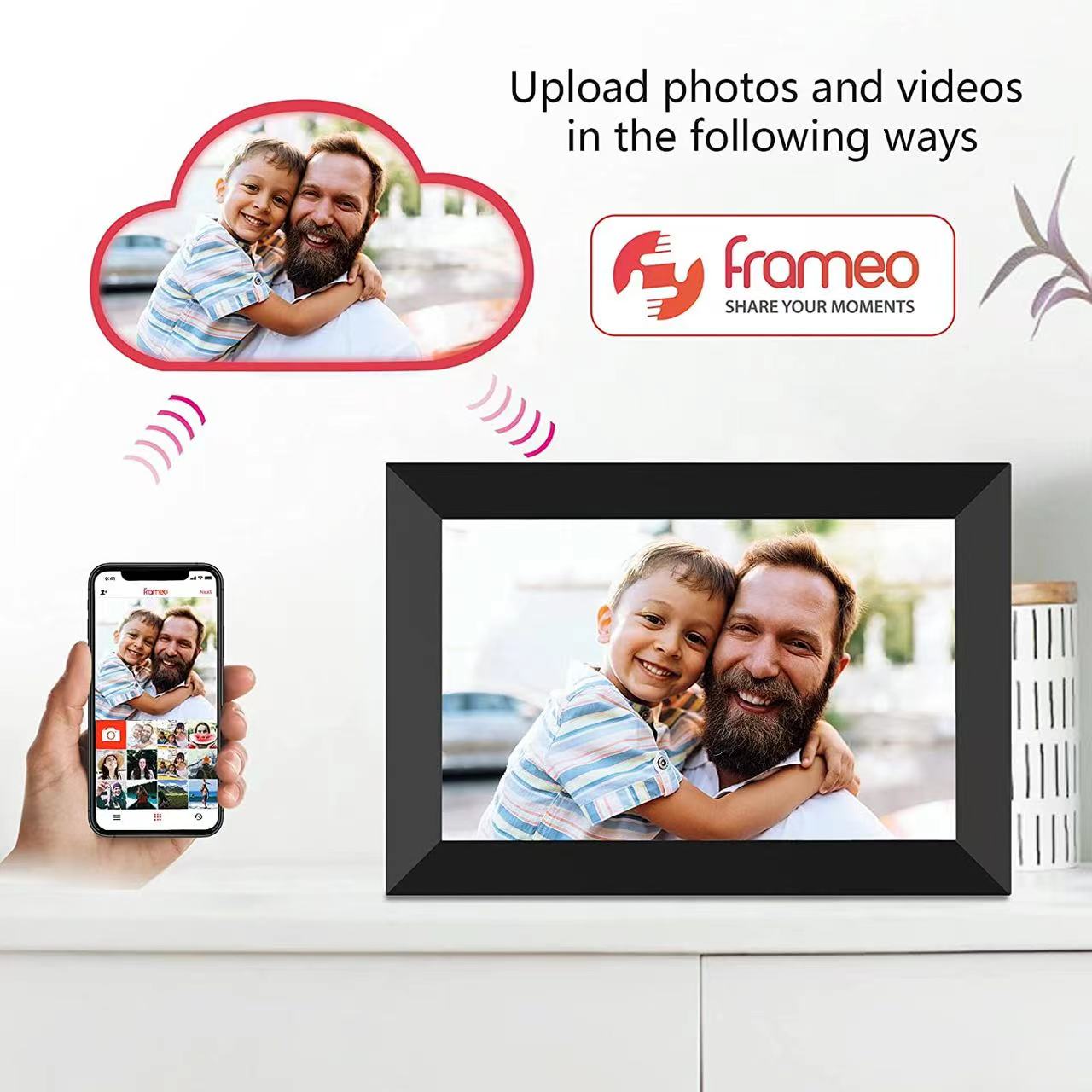 Digital Photo Sharing Frame Frameo Share your Photos and Videos With Friends and Family photo frame FoneFunShop   