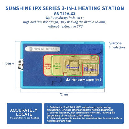 Sunshine T12A X3 3 in 1 Logic Board Separation Tool For iPhone X Xs Xs Max Tool FoneFunShop   