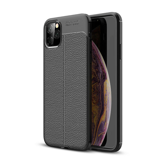 Case For iPhone 11 Black Slimline Low Profile PU Leather Look Protection Case Cover FoneFunShop   