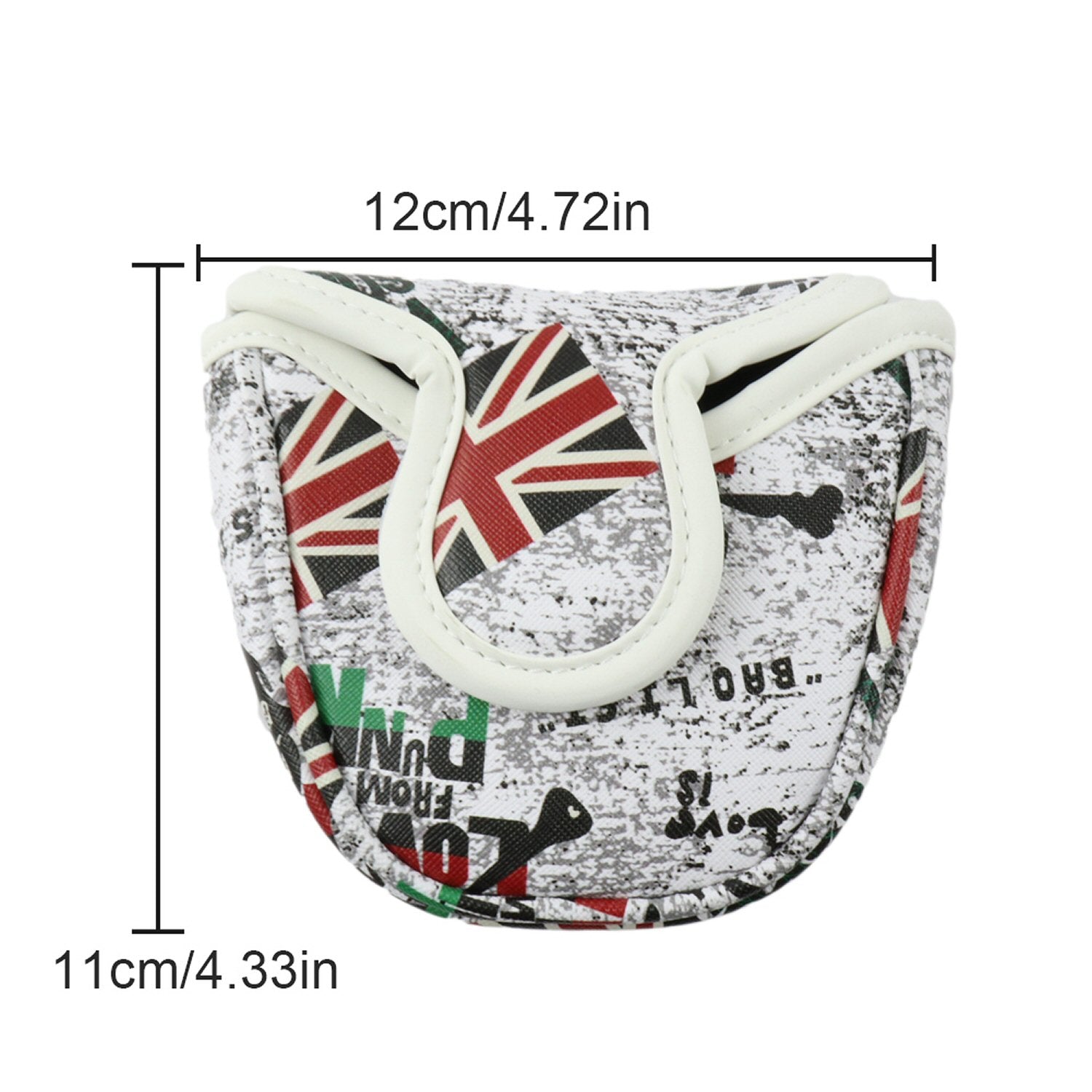 Golf Putter Head Cover Half Mallet UK Flag Skull Headcover Protector Golf Accessorise FoneFunShop   