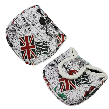 Golf Putter Head Cover Square Mallet UK Flag Skull Headcover Protector Golf Accessorise FoneFunShop   