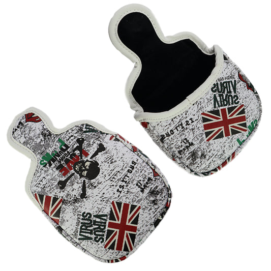 Golf Putter Head Cover Square Mallet UK Flag Skull Headcover Protector Golf Accessorise FoneFunShop   