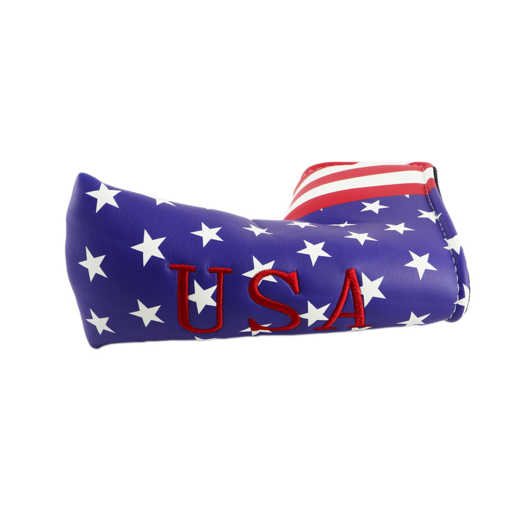 PU Leather USA Flag Golf Putter Club Head Cover Headcover Golf Accessorise FoneFunShop   