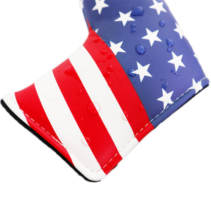 PU Leather USA Flag Golf Putter Club Head Cover Headcover Golf Accessorise FoneFunShop   