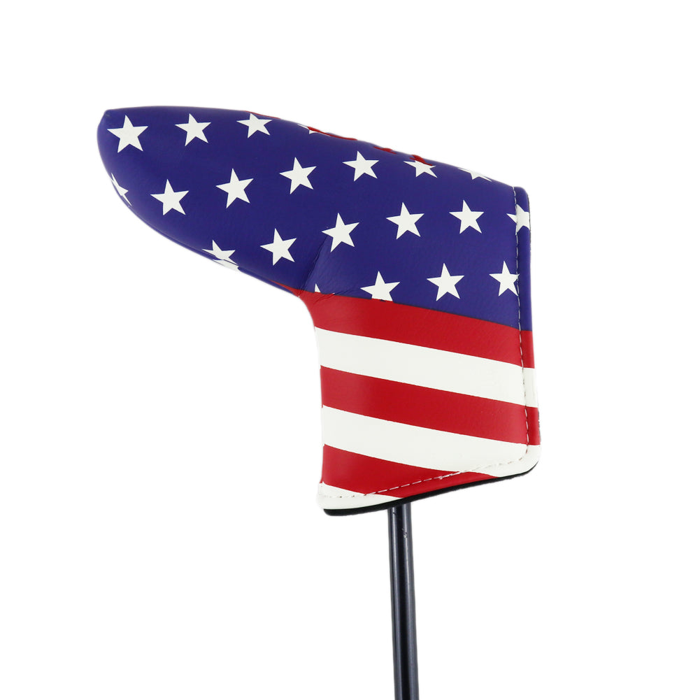 PU Leather USA Flag Golf Putter Club Head Cover Headcover Golf Accessorise FoneFunShop   