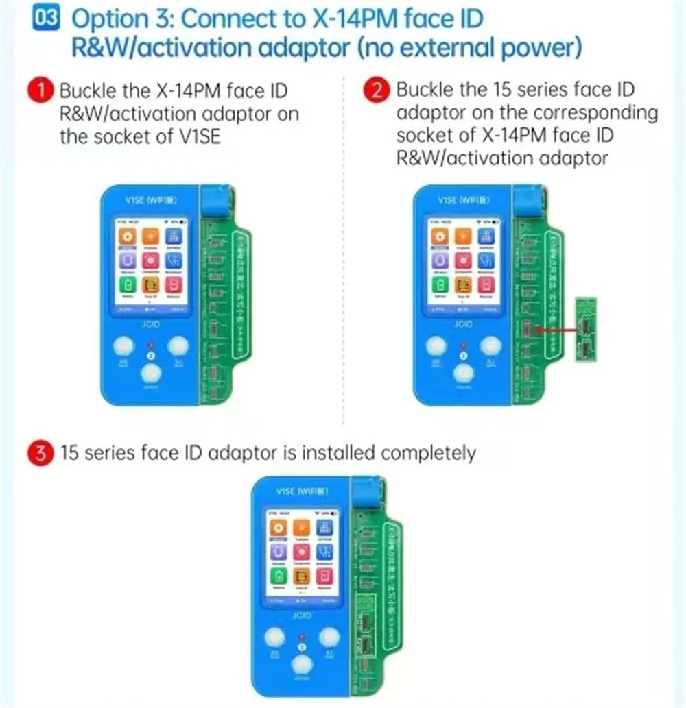 JCID V1SE Convert IP13 To IP15 Series Face ID Adaptor Add-On Board For JC ID V1SE FoneFunShop   