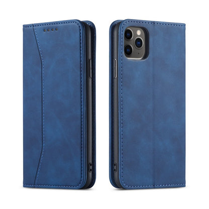 Flip Case For iPhone 15 Leather Multi Card Holder Phone Case Stand in Blue Case Cover FoneFunShop   