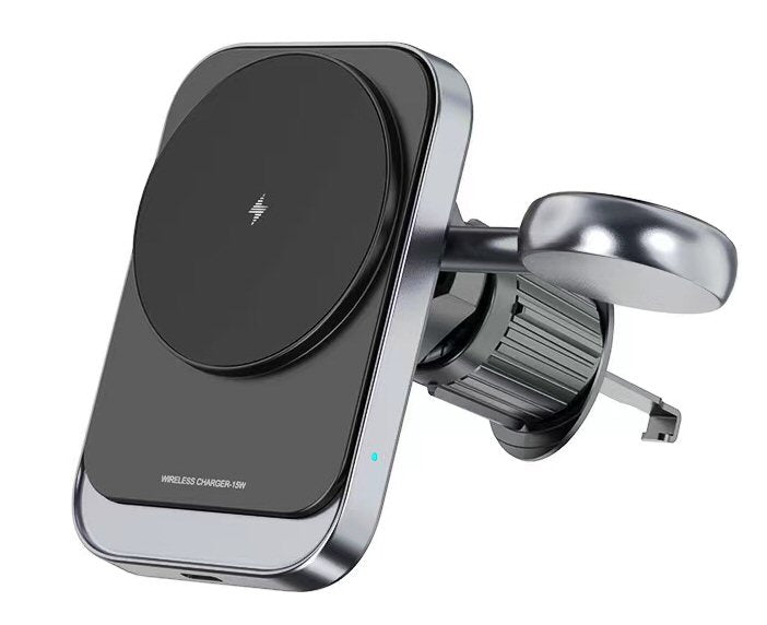 Wireless Fast Car Charger For iPhone and Watch Magnetic Vent Holder 2-in-1 Charger FoneFunShop   