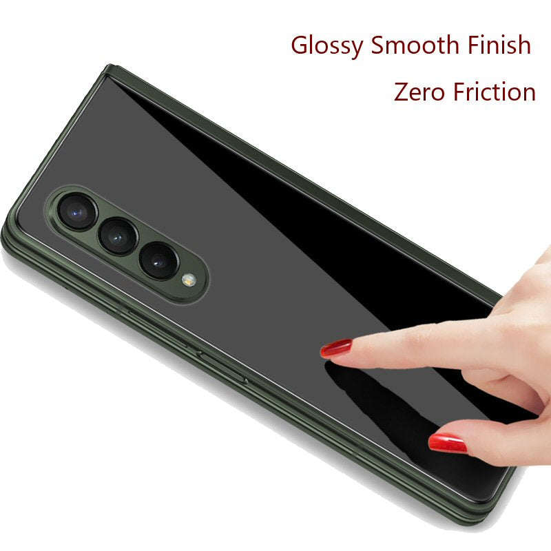 Glass Protector For Samsung Z Fold 5 Black Tempered Glass Back Glass Back FoneFunShop   