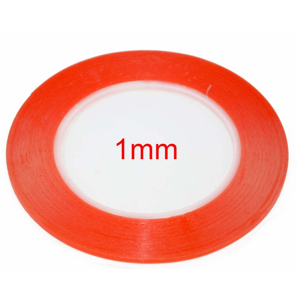 Double Sided Tape 1mm Wide High Strength Sticky Clear Red For iPad Phone Repair Tape FoneFunShop   