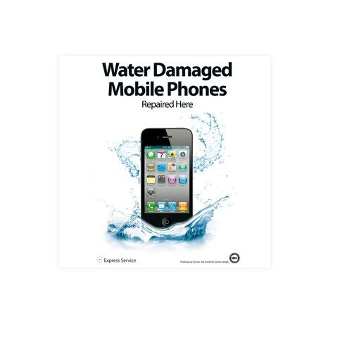 Phone Repair Poster A3 Water Damaged Mobile Phones Repaired Here  FoneFunShop   