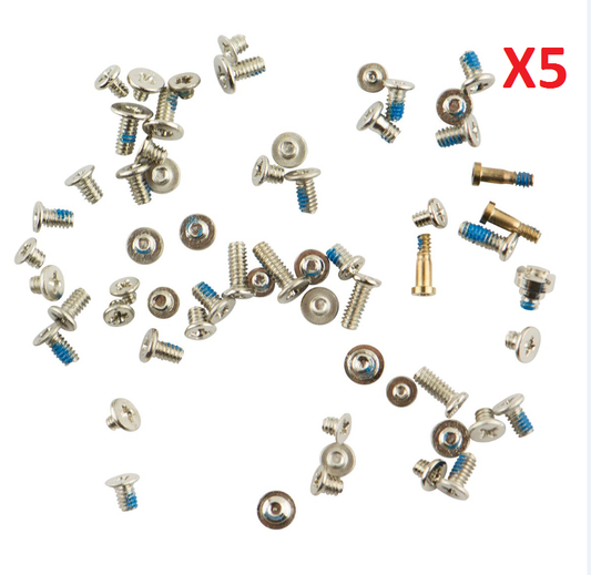 For iPhone 6 Plus Pack of 5 Complete Screw Set in Silver  FoneFunShop   