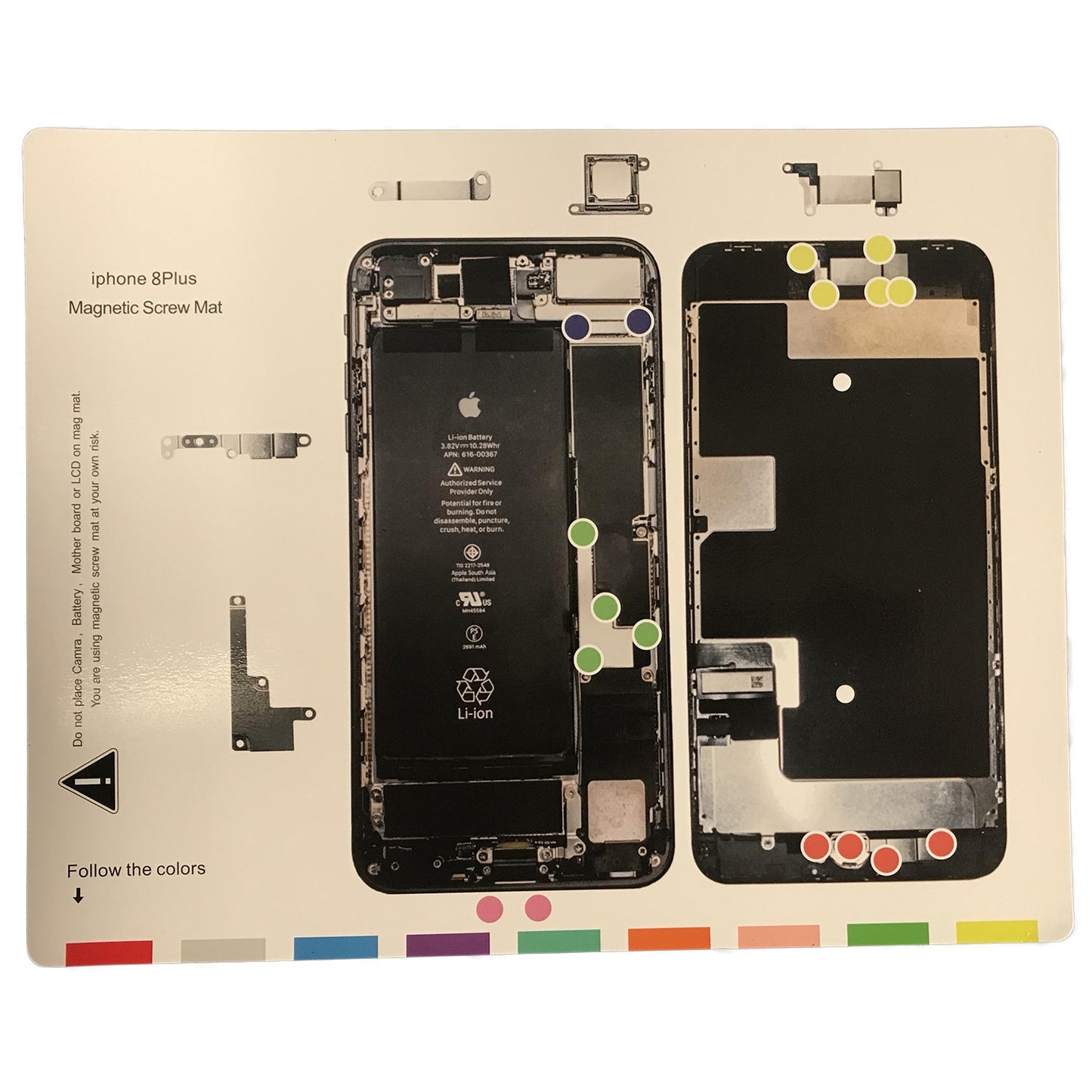 Magnetic Screw Mat For iPhone 8 Plus Phone Repair Disassembly Guide Magnetic Screw FoneFunShop   