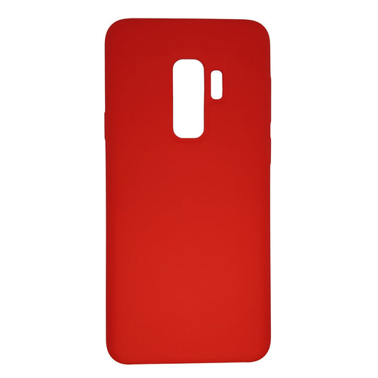 Case For Samsung S9 Plus in Red Smooth Liquid Silicone Case Cover FoneFunShop   