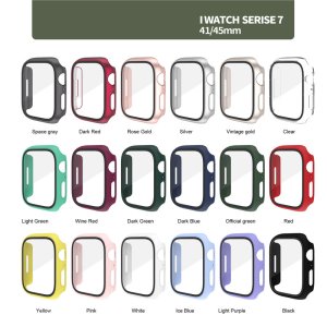 Case Screen Protector For Watch Series 7 41mm in Clear Full Body Cover