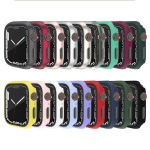 Case Screen Protector For Watch Series 7 41mm in Pink Full Body Cover