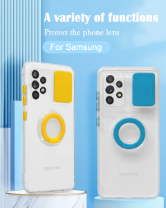 Case For Samsung S21 Ultra G998B White With Camera Protection Hand Ring