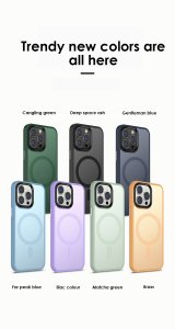 Case For iPhone 14Pro 15Pro Deep Space Ash Smart Charging Silicone Case